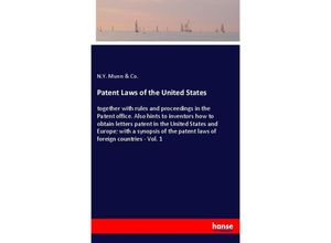 9783337673505 - Patent Laws of the United States Kartoniert (TB)