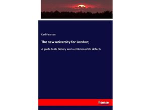 9783337684945 - The new university for London  - Karl Pearson Kartoniert (TB)