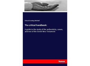 9783337694548 - The critical handbook - Edward Cushing Mitchell Kartoniert (TB)