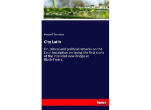 9783337710705 - City Latin - Bonnell Thornton Kartoniert (TB)