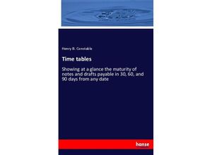 9783337712211 - Time tables - Henry B Constable Kartoniert (TB)