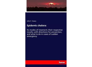 9783337728267 - Epidemic cholera - John F Geary Kartoniert (TB)