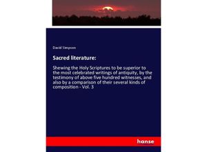 9783337729738 - Sacred literature - David Simpson Kartoniert (TB)