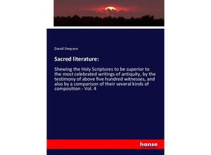 9783337729745 - Sacred literature - David Simpson Kartoniert (TB)