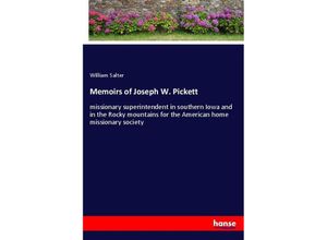 9783337734244 - Memoirs of Joseph W Pickett - William Salter Kartoniert (TB)