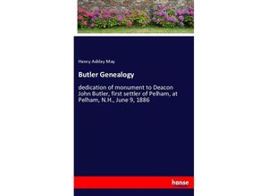 9783337741853 - Butler Genealogy - Henry Ashley May Kartoniert (TB)