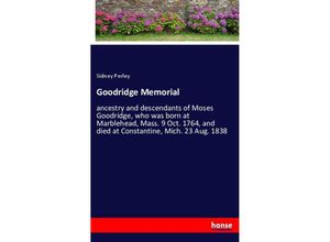 9783337741914 - Goodridge Memorial - Sidney Perley Kartoniert (TB)