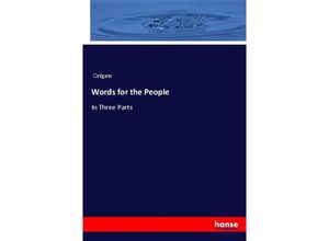 9783337796778 - Words for the People - Origenes Kartoniert (TB)