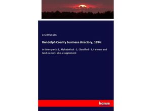 9783337806521 - Randolph County business directory 1894 - Levi Branson Kartoniert (TB)