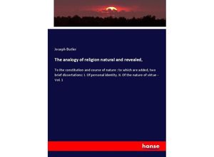 9783337823573 - The analogy of religion natural and revealed - Joseph Butler Kartoniert (TB)