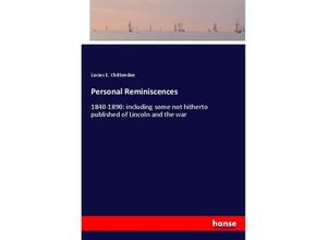 9783337826451 - Personal Reminiscences - Lucius E Chittenden Kartoniert (TB)