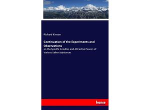 9783337864262 - Continuation of the Experiments and Observations - Richard Kirwan Kartoniert (TB)