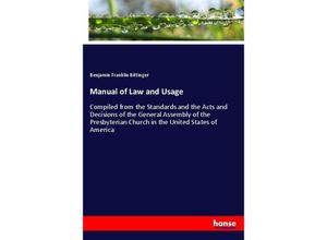 9783337864576 - Manual of Law and Usage - Benjamin Franklin Bittinger Kartoniert (TB)