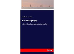 9783337871024 - Burr Bibliography - Hamilton B Tompkins Kartoniert (TB)