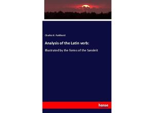 9783337871666 - Analysis of the Latin verb - Charles H Parkhurst Kartoniert (TB)