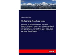 9783337872342 - Medical and dental red book - Louis J Livingston Kartoniert (TB)