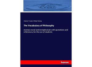 9783337951191 - The Vocabulary of Philosophy - Charles P Krauth William Fleming Kartoniert (TB)