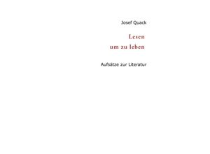 9783347242173 - Lesen um zu leben - Josef Quack Kartoniert (TB)