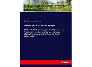 9783348018777 - Review of Education in Bengal - Education Department of Bengal Kartoniert (TB)