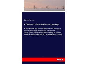 9783348020282 - A Grammar of the Hindustani Language - Duncan Forbes Kartoniert (TB)