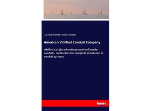 9783348022811 - American Vitrified Conduit Company - American Vitrified Conduit Company Kartoniert (TB)