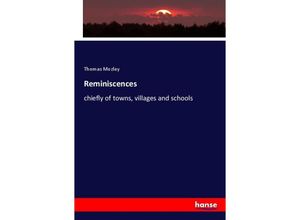9783348041911 - Reminiscences - Thomas Mozley Kartoniert (TB)