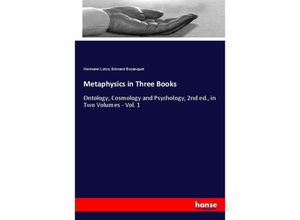 9783348047593 - Metaphysics in Three Books - Hermann Lotze Bernard Bosanquet Kartoniert (TB)