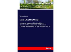 9783348048699 - Social Life of the Chinese - Justus Doolittle Kartoniert (TB)