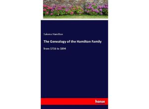 9783348056342 - The Genealogy of the Hamilton Family - Salome Hamilton Kartoniert (TB)