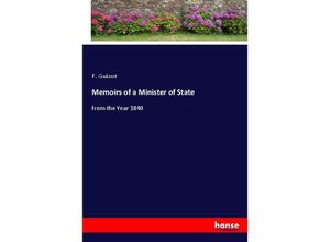 9783348057240 - Memoirs of a Minister of State - F Guizot Kartoniert (TB)