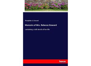 9783348061742 - Memoirs of Mrs Rebecca Steward - Theophilus G Steward Kartoniert (TB)