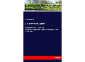 9783348086493 - Das Erbrecht Japans - Kosaburo Kishi Kartoniert (TB)