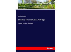 9783348096430 - Grundriss der romanischen Philologie - Gustav Gröber Kartoniert (TB)