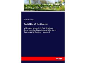 9783348103121 - Social Life of the Chinese - Justus Doolittle Kartoniert (TB)