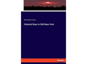 9783348105040 - Colonial Days in Old New York - Alice Morse Earle Kartoniert (TB)