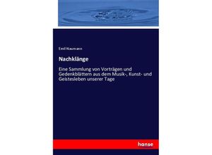 9783348105187 - Nachklänge - Emil Naumann Kartoniert (TB)