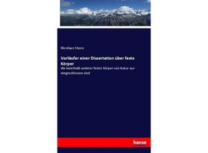 9783348109376 - Vorläufer einer Dissertation über feste Körper - Nicolaus Steno Kartoniert (TB)