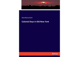 9783348114752 - Colonial Days in Old New York - Alice Morse Earle Kartoniert (TB)