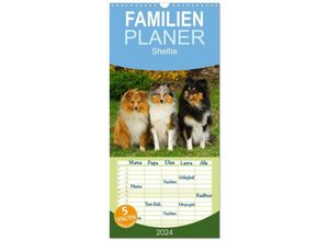 9783383111907 - Familienplaner 2024 - Sheltie 2024 mit 5 Spalten (Wandkalender 21 x 45 cm) CALVENDO