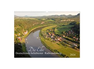 9783383385612 - Die Elbe - Deutschlands beliebtester Radwanderweg (Wandkalender 2024 DIN A3 quer) CALVENDO Monatskalender