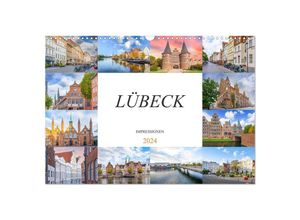 9783383569159 - Lübeck Impressionen (Wandkalender 2024 DIN A3 quer) CALVENDO Monatskalender