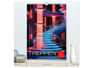 9783383673573 - Treppen Architektur (hochwertiger Premium Wandkalender 2024 DIN A2 hoch) Kunstdruck in Hochglanz