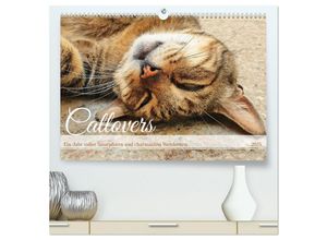 9783383794445 - Catlovers - Ein Jahr voller Samtpfoten und charmanten Weisheiten (hochwertiger Premium Wandkalender 2025 DIN A2 quer) Kunstdruck in Hochglanz