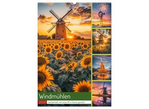 9783383802683 - Windmühlen - Zauberhaft mit einer KI in Szene gesetzt (Wandkalender 2025 DIN A2 hoch) CALVENDO Monatskalender