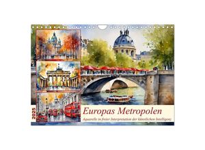 9783383802829 - Europas Metropolen (Wandkalender 2025 DIN A4 quer) CALVENDO Monatskalender