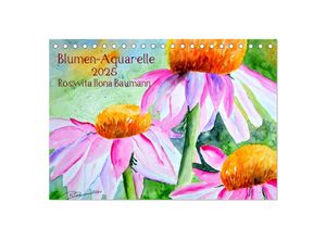 9783383807497 - Blumen-Aquarelle (Tischkalender 2025 DIN A5 quer) CALVENDO Monatskalender