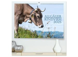 9783383832048 - Allgäuer Rindvieh 2025 (hochwertiger Premium Wandkalender 2025 DIN A2 quer) Kunstdruck in Hochglanz