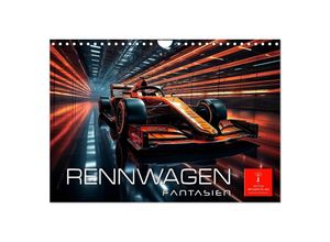 9783383856945 - Rennwagen Fantasien (Wandkalender 2025 DIN A4 quer) CALVENDO Monatskalender