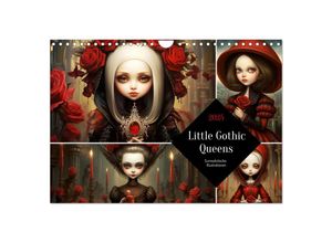 9783383856990 - Little Gothic Queens Surrealistische Illustrationen (Wandkalender 2025 DIN A4 quer) CALVENDO Monatskalender