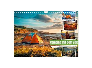 9783383858826 - Camping mit dem Zelt (Wandkalender 2025 DIN A4 quer) CALVENDO Monatskalender